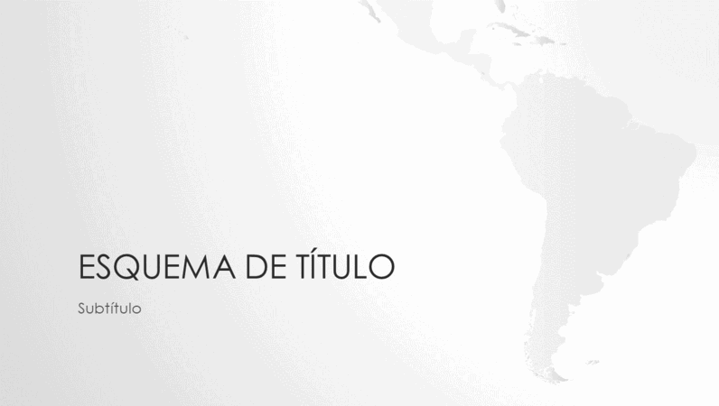 Série de mapas do mundo, apresentação com o continente sul-americano (ecrã panorâmico)