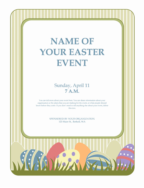 Panfleto para evento da Páscoa (com ovos)