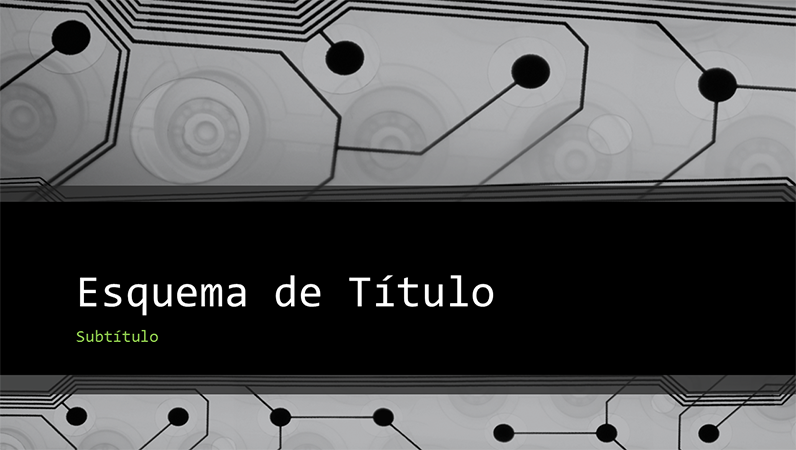 Apresentação empresarial tecnológica com estrutura de placa de circuito (ecrã panorâmico) Apresentação empresarial tecnológica com estrutura de placa de circuito (ecrã panorâmico)