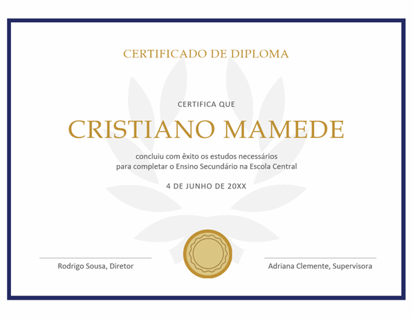 Certificado de diploma