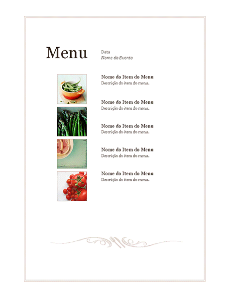 Menu de evento (Design Simples) Menu de evento (Design Simples)
