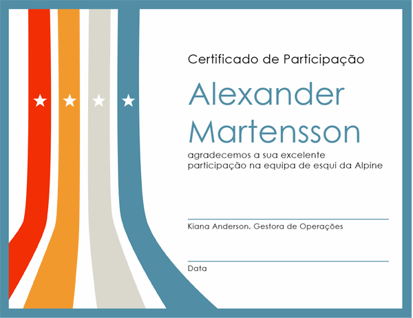 Certificado de participação