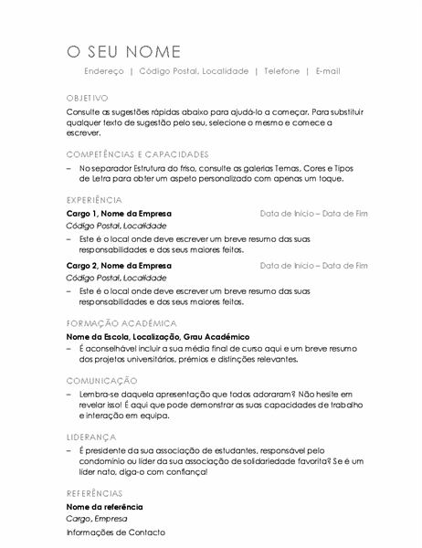 Currículo (design Minimalista) Currículo (design Minimalista)