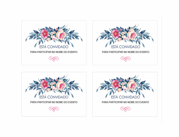 Convite para festa (design floral) Convite para festa (design floral)