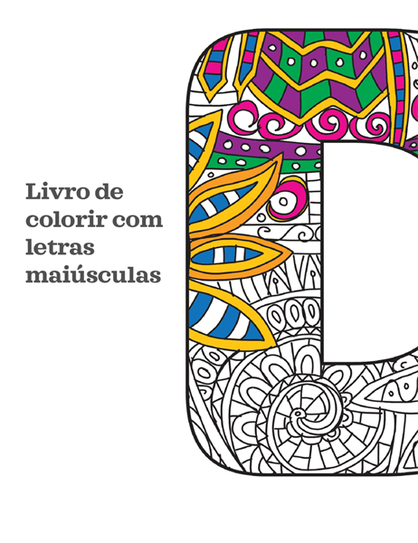 Livro de colorir com letras maiúsculas Livro de colorir com letras maiúsculas