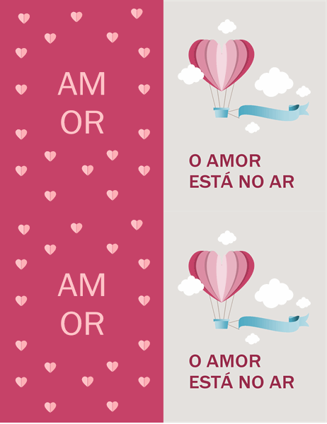 Cartão de Dia dos Namorados - O Amor Está no Ar