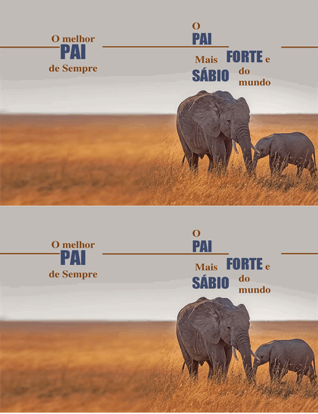 Cartão do Dia do Pai - Elefante sábio
