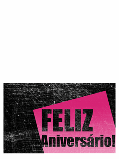 Cartão de aniversário, fundo rasurado (cor de rosa, preto, meia dobra)