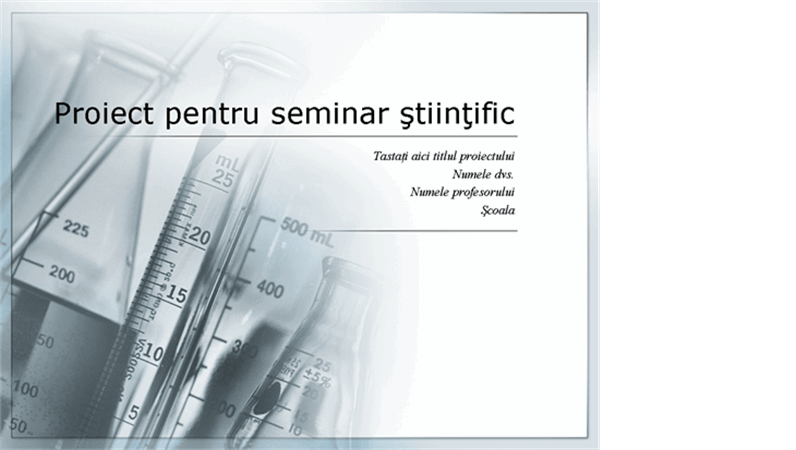 Prezentare proiect pentru seminar științific