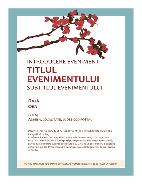 Fluturaș pentru un eveniment de primăvară Fluturaș pentru un eveniment de primăvară