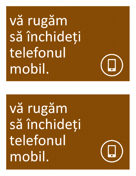 Indicator pentru interzicerea telefonului mobil (2 pe pagină)