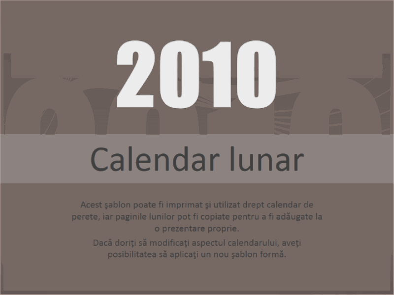 Calendar 2010 (Luni-Duminică)