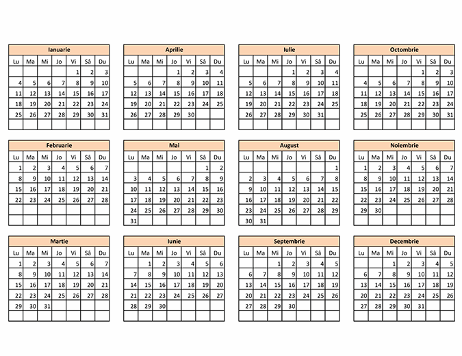 Creator de calendar (orice an)