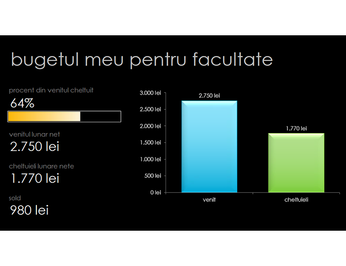 Bugetul meu pentru facultate Bugetul meu pentru facultate