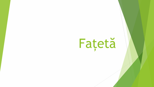Fațetă Fațetă