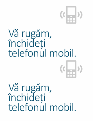 Poster cu anunțul pentru telefon mobil închis