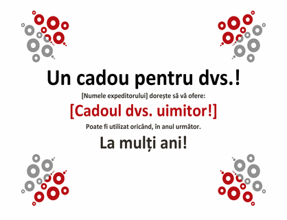 Cupon cadou Cupon cadou