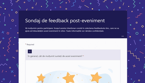 Sondaj de feedback post-eveniment