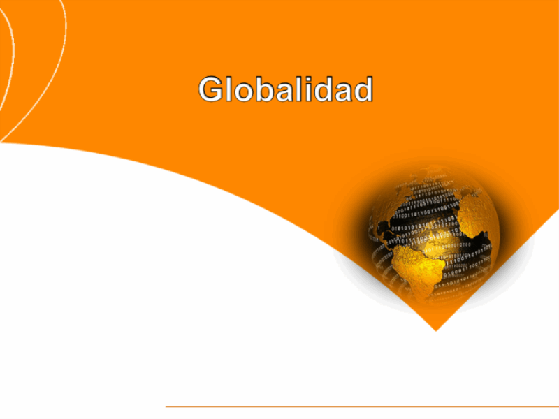 Шаблон оформления "Глобус на оранжевом фоне"
