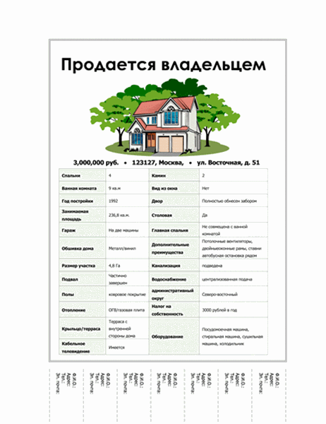 Красивое объявление о продаже дома образец