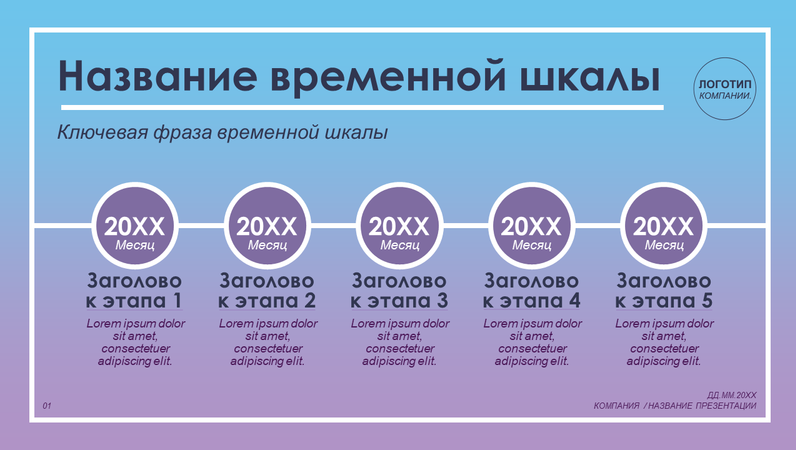 Временная шкала истории с градиентом Временная шкала истории с градиентом