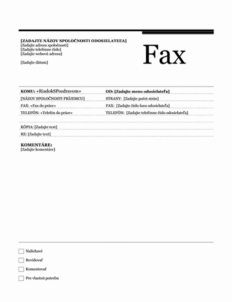 Fax hromadnej korešpondencie (industriálny motív)