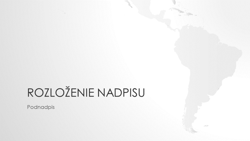Rad máp sveta, prezentácia kontinentu Južná Amerika (širokouhlý formát) Rad máp sveta, prezentácia kontinentu Južná Amerika (širokouhlý formát)