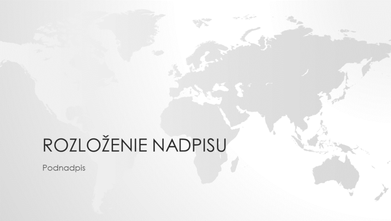 Rad máp sveta, prezentácia sveta (širokouhlý formát) Rad máp sveta, prezentácia sveta (širokouhlý formát)