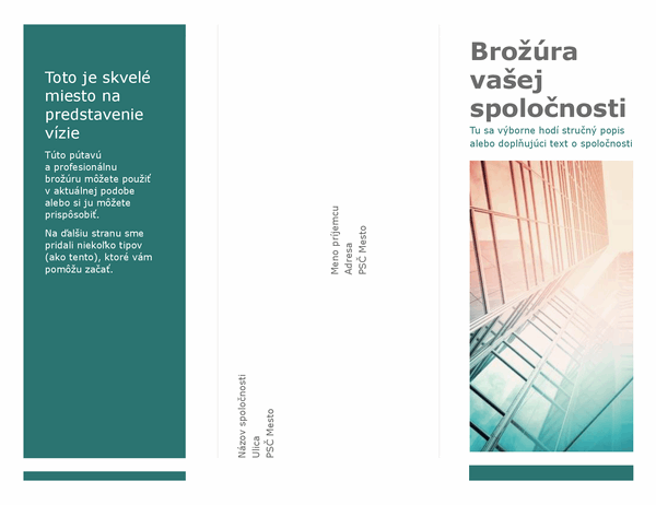 Trikrát preložená brožúra (modrá)