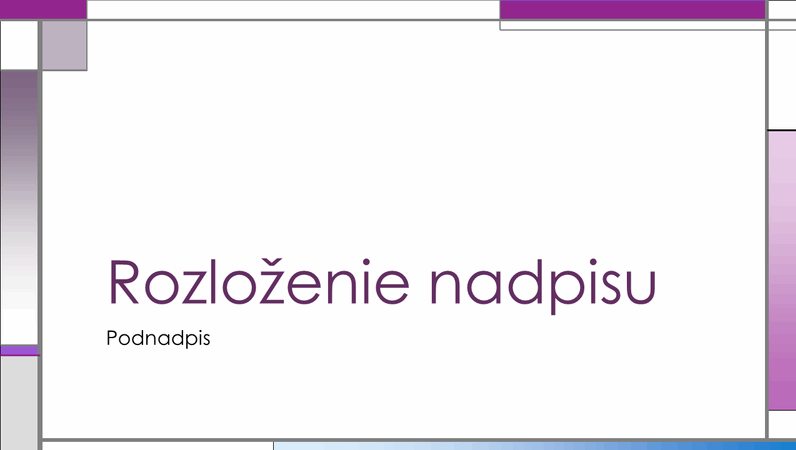 Snímky s návrhom zvislých a vodorovných obdĺžnikov Snímky s návrhom zvislých a vodorovných obdĺžnikov