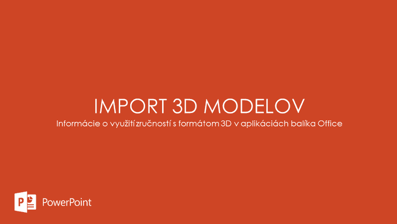 Import 3D modelov