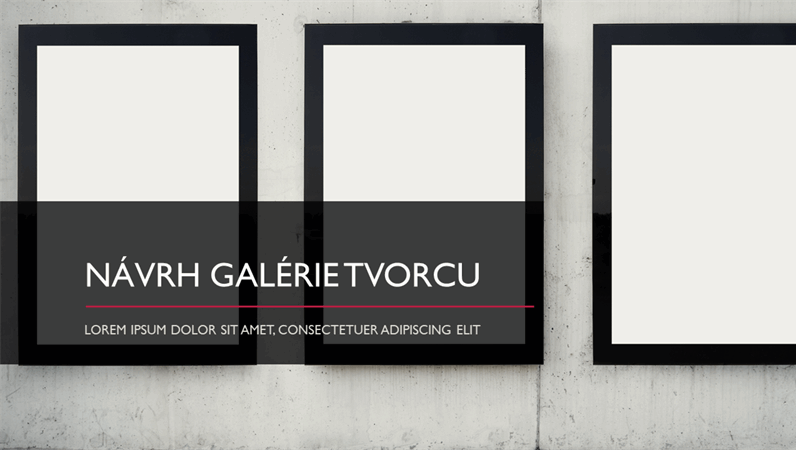 Návrh Galérie tvorcu Návrh Galérie tvorcu