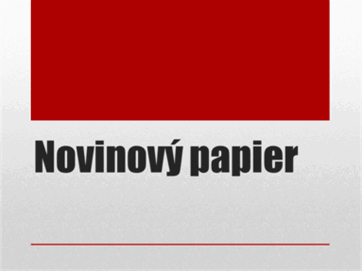 Novinový papier Novinový papier