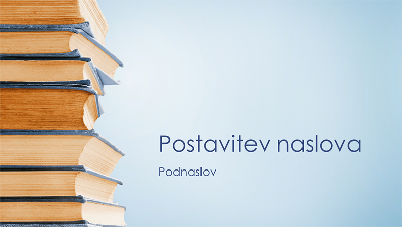 Predstavitev z modrim svežnjem knjig (širokozaslonsko) Predstavitev z modrim svežnjem knjig (širokozaslonsko)