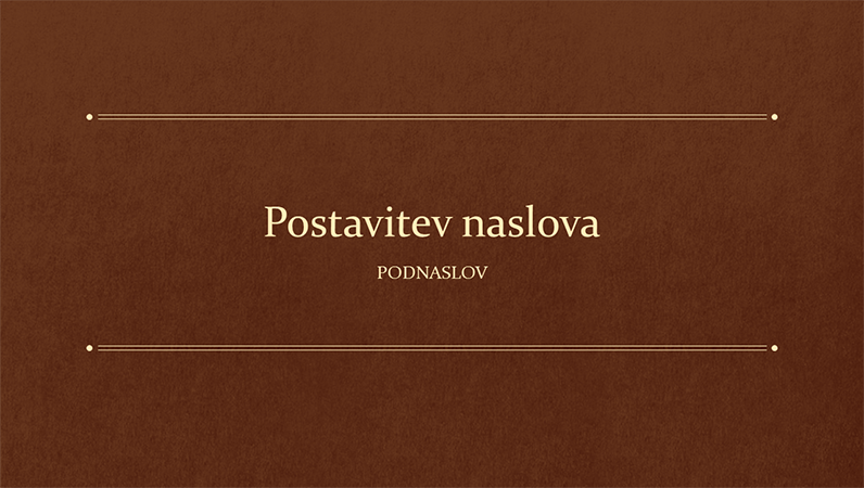 Klasična predstavitev z motivom knjige za izobraževalne ustanove (širokozaslonska) Klasična predstavitev z motivom knjige za izobraževalne ustanove (širokozaslonska)