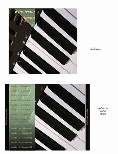 Ovitek CD-ja (predloga za klavirsko glasbo)