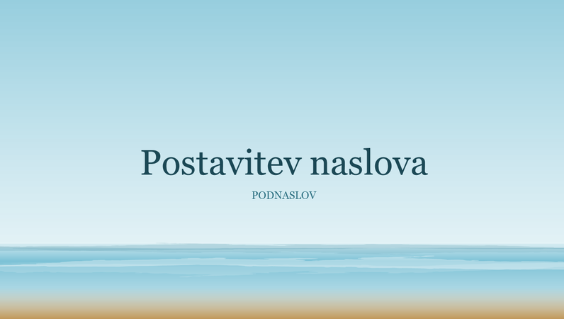 Predstavitev s sliko oceana (širokozaslonska) Predstavitev s sliko oceana (širokozaslonska)
