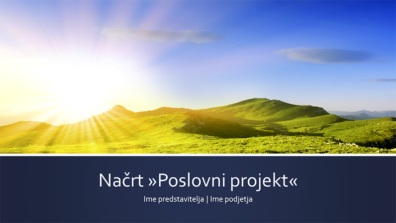 Predstavitev poslovnega načrta (širokozaslonska) Predstavitev poslovnega načrta (širokozaslonska)