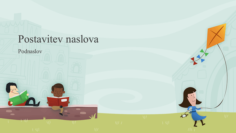 Izobraževalna predstavitev z motivom otrok na šolskem igrišču, album (širokozaslonsko) Izobraževalna predstavitev z motivom otrok na šolskem igrišču, album (širokozaslonsko)