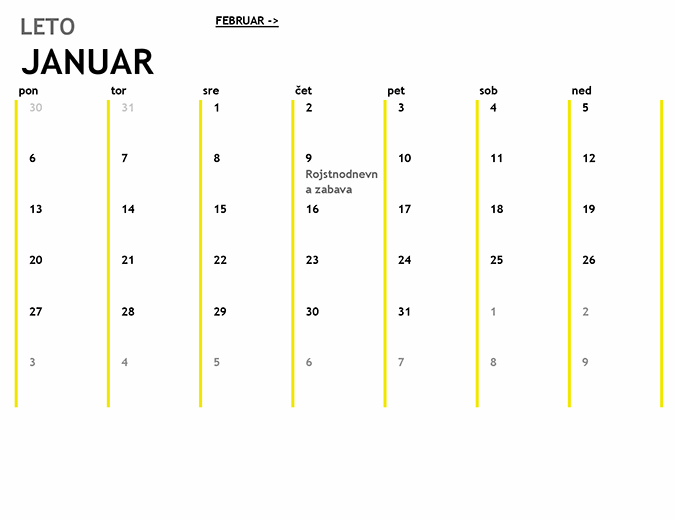 12-mesečni koledar