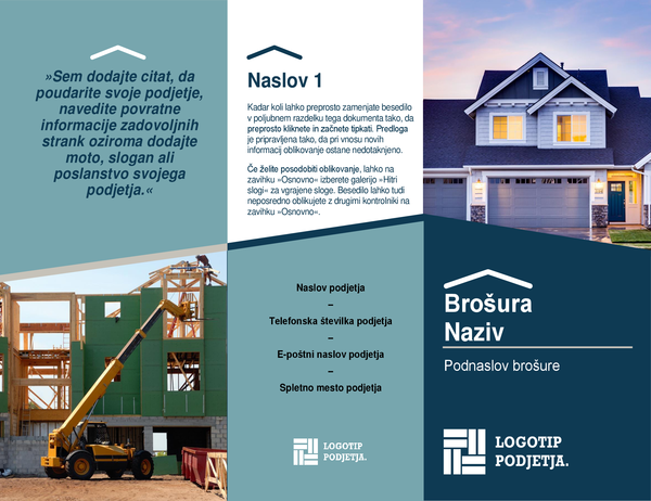 Brošura za gradbeništvo Brošura za gradbeništvo