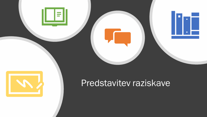 Predstavitev raziskave Predstavitev raziskave