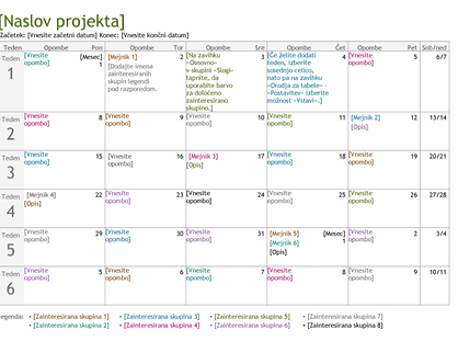 Razpored načrtovanja projekta