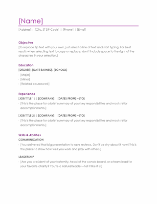 Življenjepis (vijoličasto)