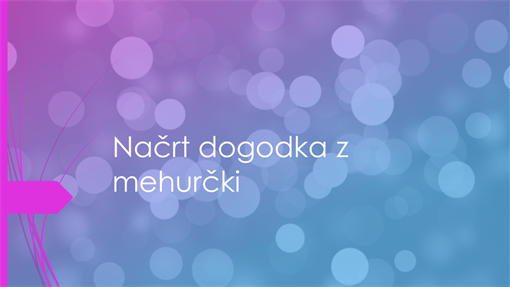 Načrt dogodka z mehurčki Načrt dogodka z mehurčki