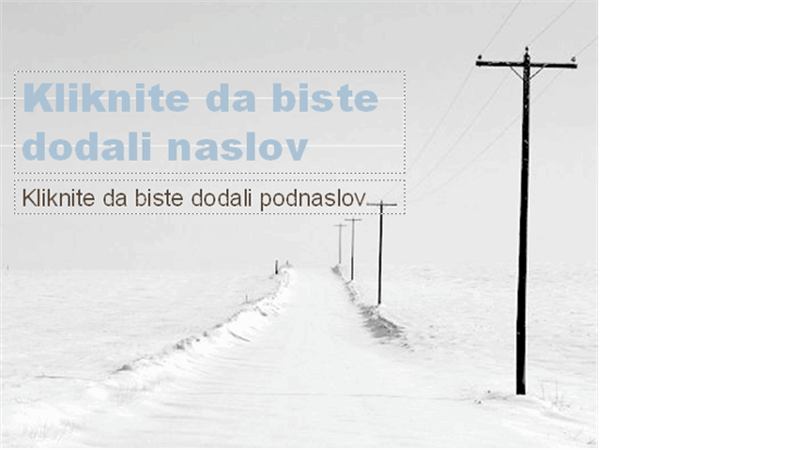 Dizajn predloška sa snežnim putem