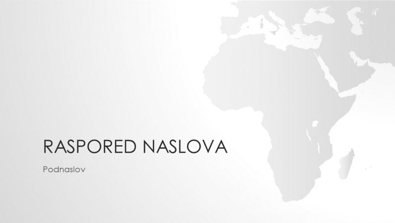 Serija „Mape sveta“, prezentacija afričkog kontinenta (široki ekran) Serija „Mape sveta“, prezentacija afričkog kontinenta (široki ekran)