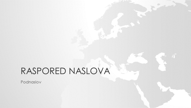 Serija „Mape sveta“, prezentacija evropskog kontinenta (široki ekran) Serija „Mape sveta“, prezentacija evropskog kontinenta (široki ekran)