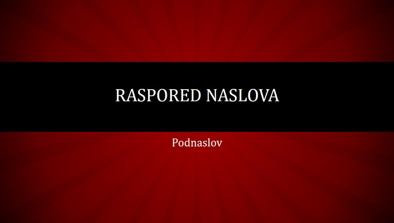Prezentacija sa crvenim radijalnim linijama (široki ekran) Prezentacija sa crvenim radijalnim linijama (široki ekran)