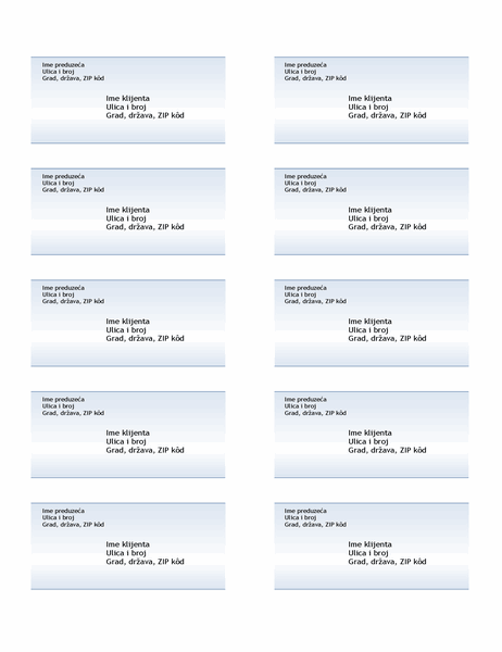 Nalepnice za isporuku (dizajn sa plavim prelivom, 10 po stranici) Nalepnice za isporuku (dizajn sa plavim prelivom, 10 po stranici)
